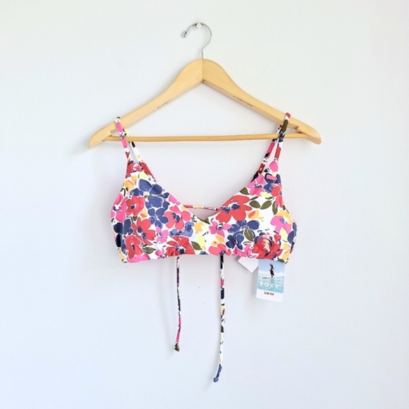 Roxy Printed Beach Classics Athletic Triangle Bikini Top - Picture 1 of 10